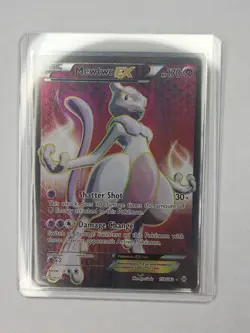 Pokemon Mewtwo EX TCG Full Art Holo Card 158/162 2015 Breakthrough Ultra Rare - Image 2