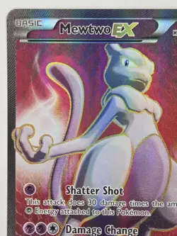 Pokemon Mewtwo EX TCG Full Art Holo Card 158/162 2015 Breakthrough Ultra Rare - Image 3