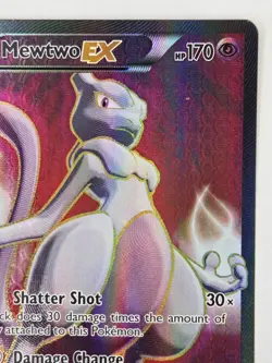 Pokemon Mewtwo EX TCG Full Art Holo Card 158/162 2015 Breakthrough Ultra Rare - Image 4