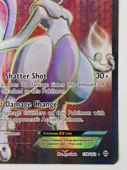 Pokemon Mewtwo EX TCG Full Art Holo Card 158/162 2015 Breakthrough Ultra Rare - Image 5