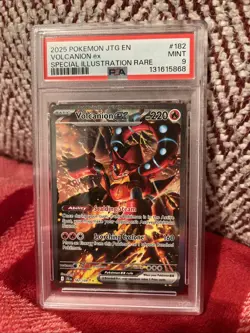 Pokemon TCG Volcanion EX SIR Holo Card Journey Together 182/159 PSA 9 - Image 1