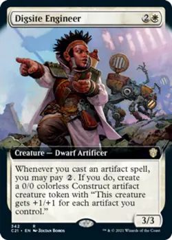 1 x Digsite Engineer - Extended Art - Commander 2021 - NM-Mint - MTG - Image 1