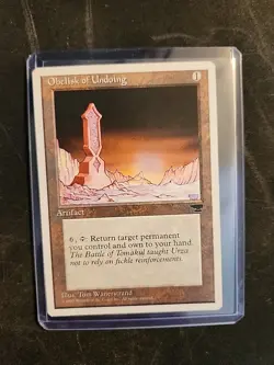 Obelisk of Undoing - Chronicles - MTG Magic - White Artifact - Image 1
