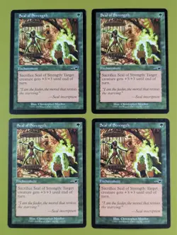Seal of Strength x4 Nemesis 4x Playset Magic the Gathering MTG - Image 1