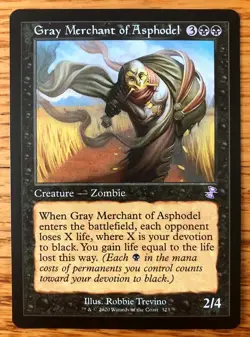 MTG Gray Merchant of Asphodel NM - Retro Frame - Time Spiral Remastered, English - Image 1
