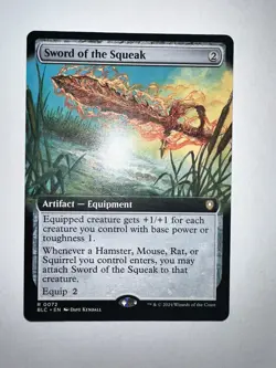 MTG - Sword of the Squeak - Extended Art BLC NM Bloomburrow - Image 2