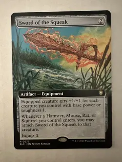 MTG - Sword of the Squeak - Extended Art BLC NM Bloomburrow - Image 4