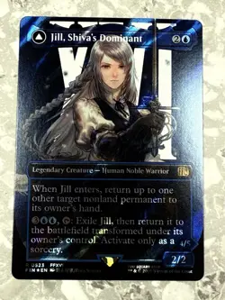 Jill, Shiva's Dominant (Borderless) (Surge Foil) #523 MTG Final Fantasy FIN X1 - Image 1