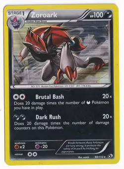 Zoroark 90/113 Holographic Rare Legendary Treasures Pokemon TCG - Image 1