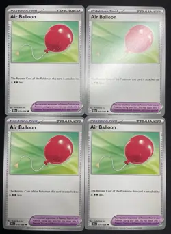 4x Air Balloon Playset 079/086 Pokemon Black Bolt English Non-Holo Tool Trainer - Image 1