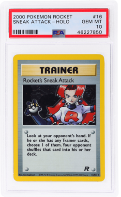 2000 Pokemon Team Rocket Rocket's Sneak Attack #16 PSA 10 - Image 1