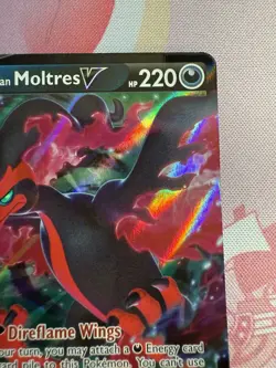 Pokemon TCG Galarian Moltres V Sword & Shield Chilling Reign 097/198 NM - Image 4