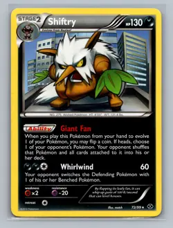 Pokemon TCG Shiftry 72/99 Next Destinies Normal LP - Image 1