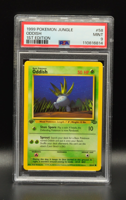 Oddish 1st Edition 1999 Pokemon Jungle #58 WOTC PSA 9 Newly Graded - Image 1