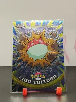 2000 Voltorb #100 Pokemon Topps Chrome TV Animation Series 2 - Image 1