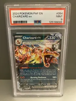 Pokemon 2024 PAF En Charizard EX #054/091 Mint PSA 9 Paldean Fates - Image 1
