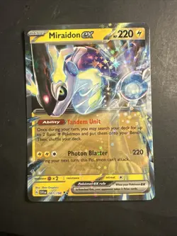 2023 Pokemon Miraidon ex 81 /198 Scarlet Violet Base Set Full Art Rare Holo - Image 1