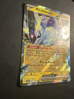 2023 Pokemon Miraidon ex 81 /198 Scarlet Violet Base Set Full Art Rare Holo - Image 2