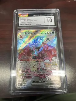 Pokemon Charizard Ex 074 Black Star Promo Paldean Fates CGC 10 Gem Mint - Image 1