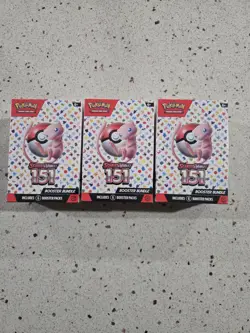 Pokemon TCG Scarlet & Violet 151 Booster Bundle Factory Sealed Lot of 3 New - Image 1