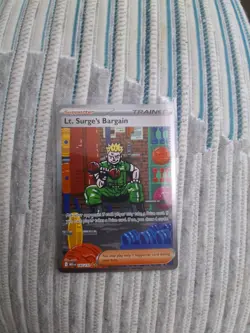 Pokemon Lt Surges Bargain Trainer 185/132 Mega Evolution Secret Rare - Image 1