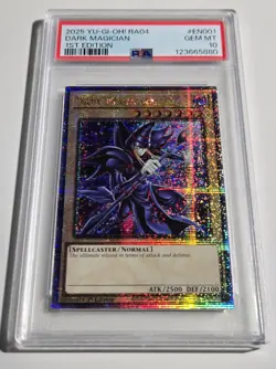 2025 YU-GI-OH! QUARTER CENTURY STAMPEDE Dark Magician RA04-EN001 QCR PSA 10 QCSR - Image 4