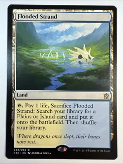 1 Flooded Strand, Khans of Tarkir 233 LP Lightly Played MTG Magic the Gathering - Image 1