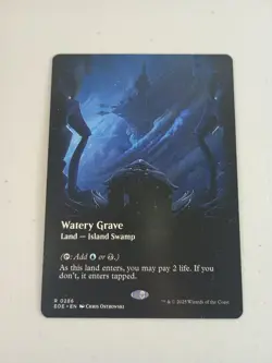 MTG Watery Grave (Borderless) Edge of Eternities Dual Land Regular 286 NM - Image 1
