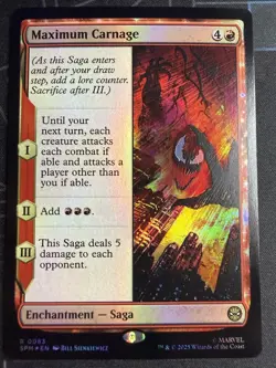 Magic: The Gathering Spider-man Maximum Carnage Foil Rare NM - Image 1