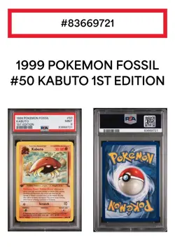 Pokemon Fossil Kabuto 1st Edition PSA 9 Mint 1999 With Stand - Image 4