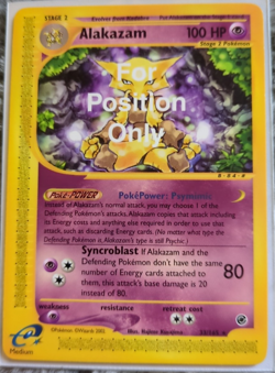 Pokemon Card Alakazam 33/165 For Position Only Test Sample FPO - Image 1