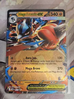 Mega Lucario ex 2025 Pokemon Mega Evolution Promo #012 Black Star Promo Holo NM - Image 1