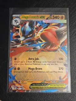 Mega Lucario ex 2025 Pokemon Mega Evolution Promo #012 Black Star Promo Holo NM - Image 2