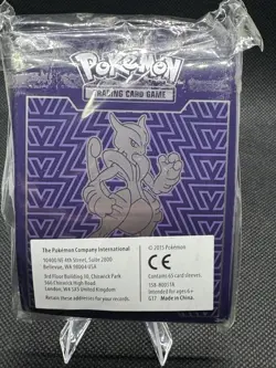 Pokemon Mega Mewtwo X Breakthrough Elite Trainer Box Card Sleeves 65 Count Read - Image 1