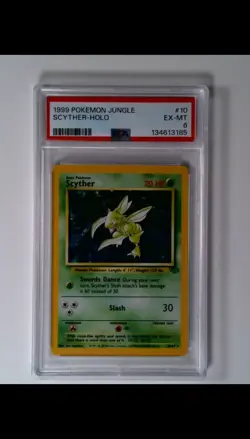 1999 Pokemon Jungle Scyther Holo #10/64 PSA 6 EX-MT - Image 1