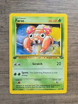 Pokemon TCG Paras 1st Edition 59/64 Jungle WOTC NM - Image 1