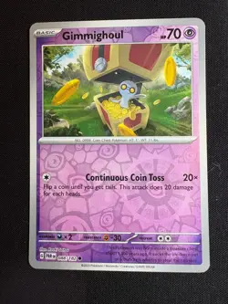Gimmighoul 088/182 Reverse Holo LP - Pokemon TCG S&V Paradox Rift PAR Common - Image 1