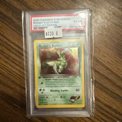 Pokemon Cards - PSA 6 1st Edition Rocket's Scyther 13/132 - Gym Heroes - EX-MT - Image 1