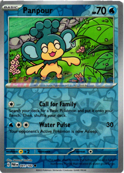NM Pokemon Paradox Rift Panpour Reverse Holo 041 - Image 1
