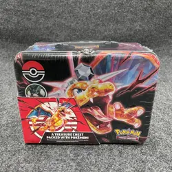 Pokemon Fall 2023 Collectors Chest Lunchbox Tin Charizard 6 Packs, Sealed, Wear - Image 1