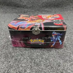 Pokemon Fall 2023 Collectors Chest Lunchbox Tin Charizard 6 Packs, Sealed, Wear - Image 3