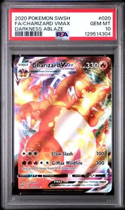 PSA 10 CHARIZARD VMAX 020 DARKNESS ABLAZE SWORD & SHIELD POKEMON GEM MINT - Image 1