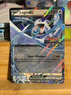 LUGIA ex 082/131 Prismatic Evolutions Stamped Pokemon Card TCG Near Mint - Image 1