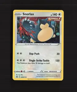 Snorlax SWSH119 Sword & Shield Black Star Promo Cosmos Holo Pokemon Card NM - Image 1
