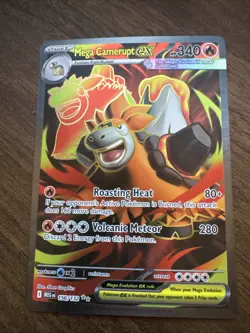 Pokemon Mega Camerupt ex 156/132 Me01: Mega Evolution Ultra Rare Holo - Image 1