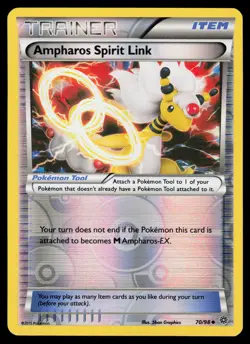 Ampharos Spirit Link 70/98 Reverse Holo Pokemon Ancient Origins LP - Image 1