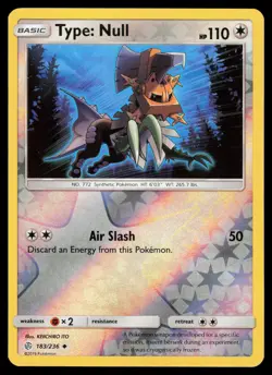 Type: Null 183/236 Reverse Holo Pokemon Cosmic Eclipse LP - Image 1