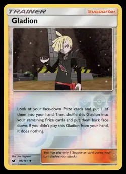 Gladion 95/111 Reverse Holo Pokemon Crimson Invasion LP - Image 1