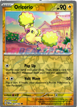 NM Pokemon Paradox Rift Oricorio Reverse Holo 067 - Image 1