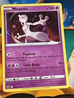 C229 POKEMON TCG CROWN ZENITH MEWTWO #059 NM-M HOLO - Image 1